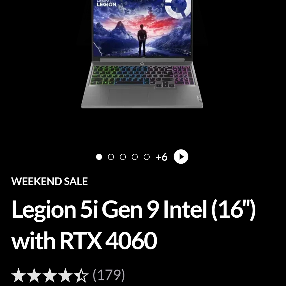 Lenovo Legion 5i Gen 9 Intel Laptop - Black
